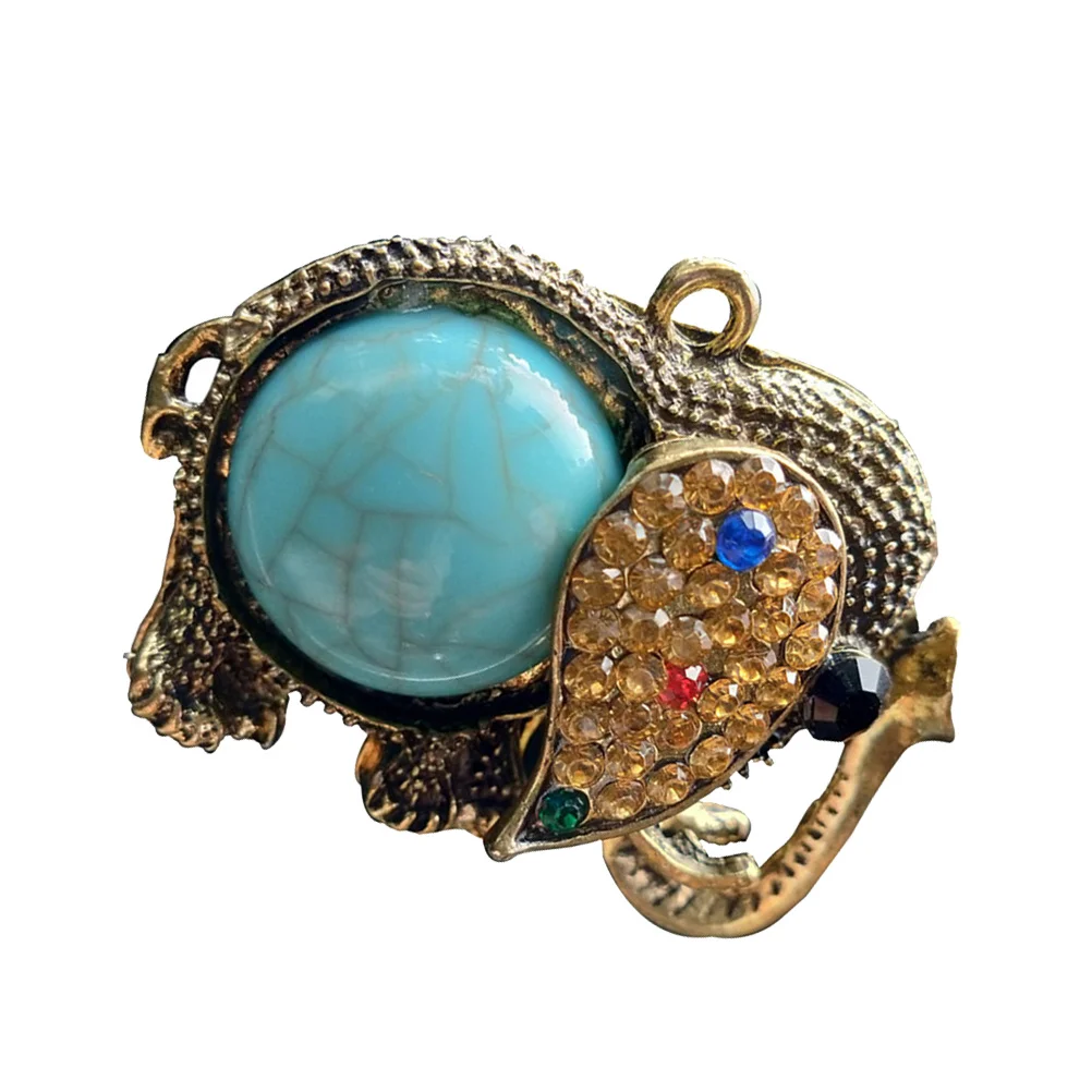 

Vintage Elephant Shape Car Perfume Clip Rhinestone Decor Aromatherapy Solid Perfume Diffuser Auto Interior Decoration Gift