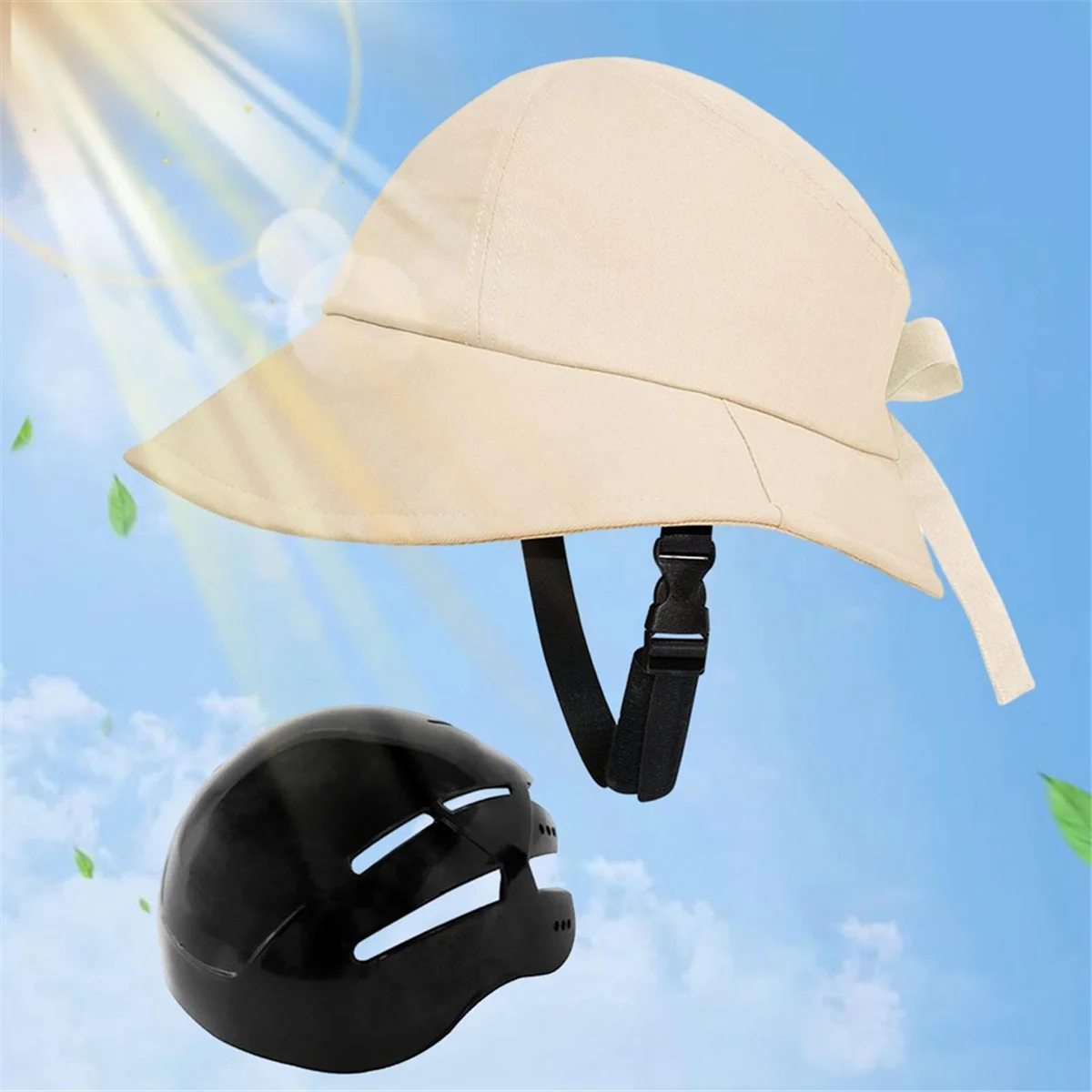 Bicycle Helmet Hat Shaped Helmet Fishing Hat Sun Hat Helmet Hat Type Helmet Cap for Women'S Cycle Everyday Wear Work C