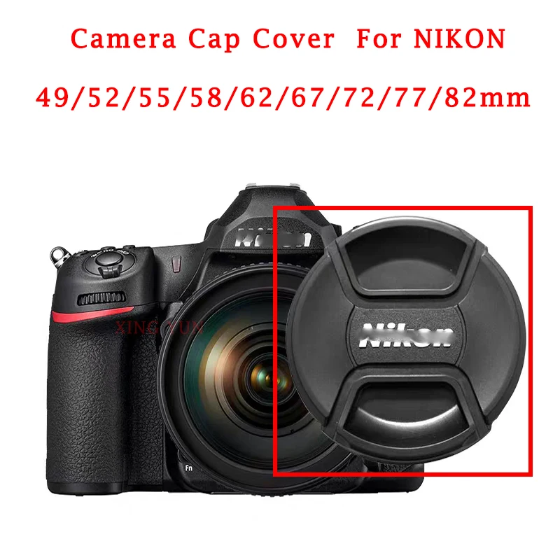 

Cap Cover-49/52/55/58/62/67/72/77/82mm Camera Front Lens Cap Cover Protector For NIKON Nikkor Camera Len Caps Camera Accessories