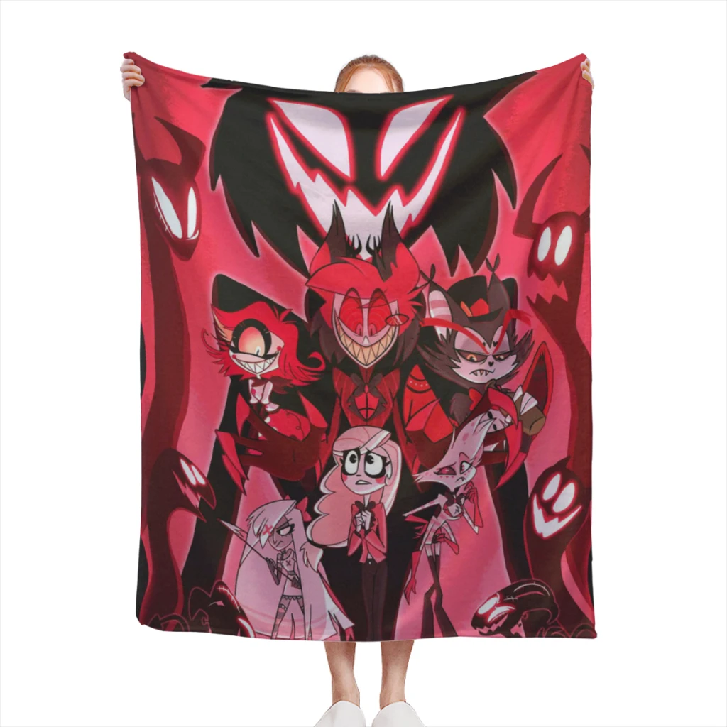 

Hazbin-Hotels Blanket Sofa Bedroom Bed Home Office Nap Blanket Car Travel Picnic Blankets Gift