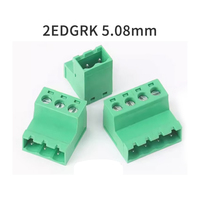 (10 Pieces) KF 2EDGRK 15EDGRK 5.08mm 2 ~ 24P plug-in quick wiring terminal with pin socket green connector 5.08 JM 2EDGKP