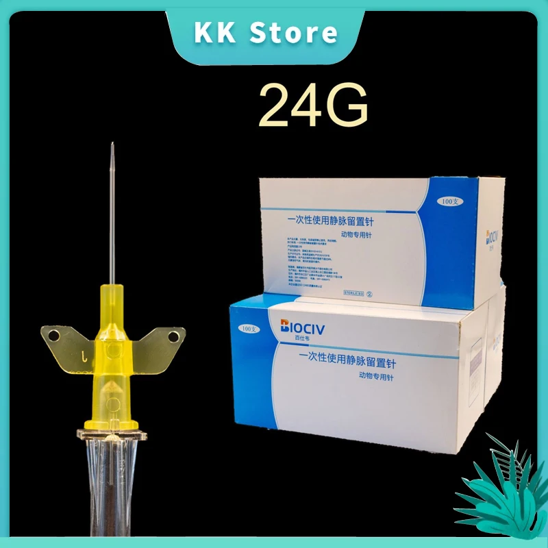 Butterfly Flat Wing Type Disposable 22g24g26g Animal IV Cannula / IV catheter / IV tube for animals cat dog