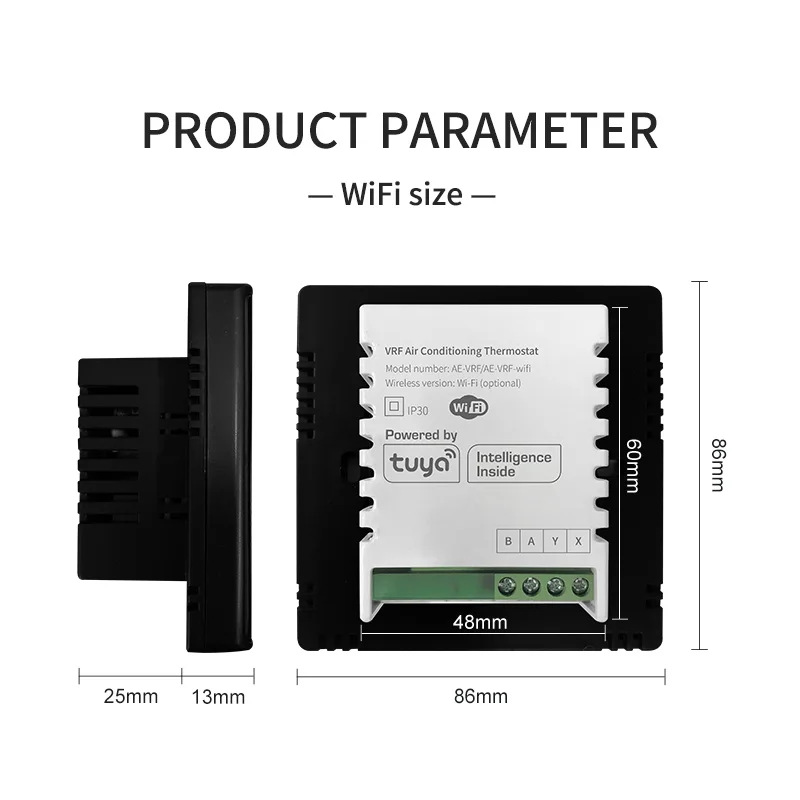 Thermostat de climatisation centrale Zigbee, télécommande filaire Programmable intelligente V pour Assistant vocal