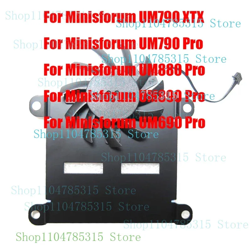 Replacement MINI PC Case Cover Fan For Minisforum UM790 XTX / UM790 Pro / UM880 Pro / UM890 Pro / UM690 Pro  DC12V 0.4A New
