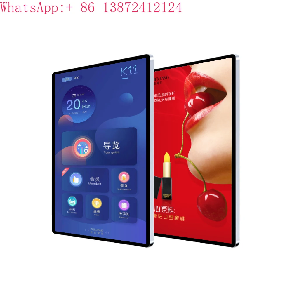 Pantalla de reproductor de publicidad Lcd de montaje en pared, tablero de menú Digital, muestra el Panel de pantalla de vídeo de tienda de señalización Digital