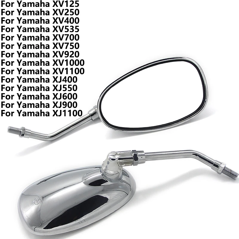

2pcs rearview mirror side mirror for Yamaha universal 10mm XV/125/250/400/535/700/750/920/1000/1100 XJ/400/550/600/900/1100