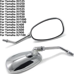 2pcs rearview mirror side mirror for Yamaha universal 10mm XV/125/250/400/535/700/750/920/1000/1100 XJ/400/550/600/900/1100