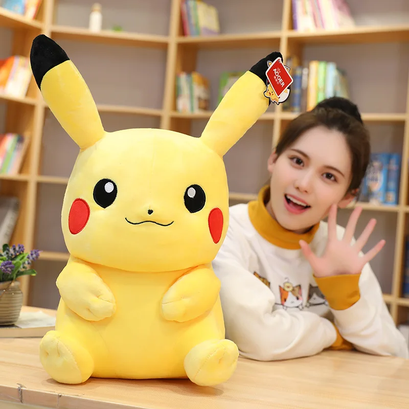 HQ Pikachu Pokemon peluche Kawaii Pikachu peluche bambola di pezza Pikachu Pokemon cuscino da tiro per bambini regalo di natale