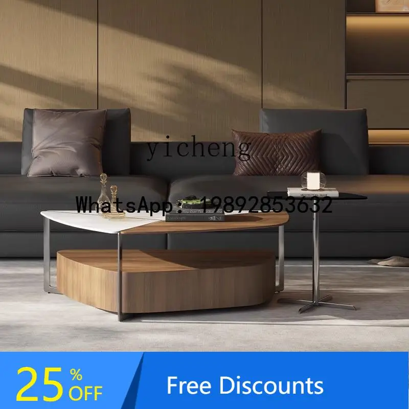 minimalist square marble coffee table living room modern simple size coffee table combination table