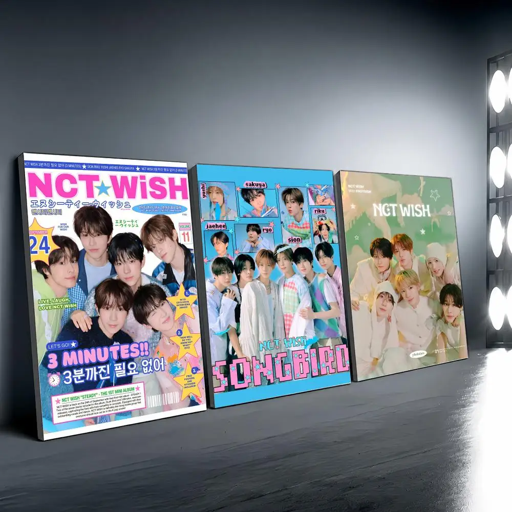 Group N-nCT WISH Poster Vintage Wall Art Aesthetic Room Decor Print Living Room Bedroom Home Decoration