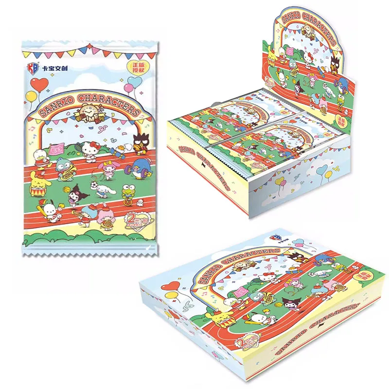 

Original Box Cards Sanrio Cute Anime Genuine Authorization Party Plan Characters Kuromi Kitty Melody Collection Card Kids Gifts