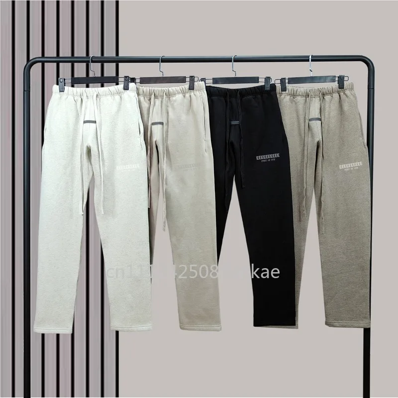 

Мужские повседневные брюки FW25 Double Link Classic Design с металлической текстурой, логотипом и широкими штанинами, дизайнерские свободные спортивные штаны