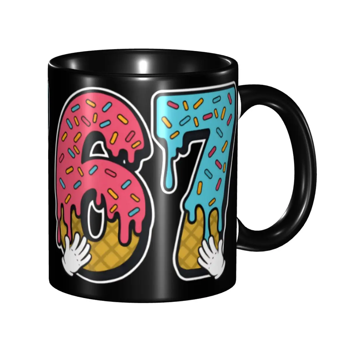 

Santa 67 Christmas 6 7 Meme Gen Alpha Meme Six Seve Gift Mug for Woman Man Funny Tea Cup Present for Home
