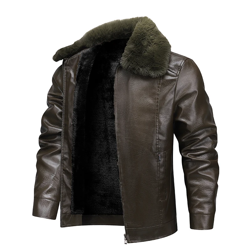 New Winter and Autumn Leather Jackets for Men Dad-Style Coats for Middle-Aged and Elderly People Leather Jackets for Men US Size