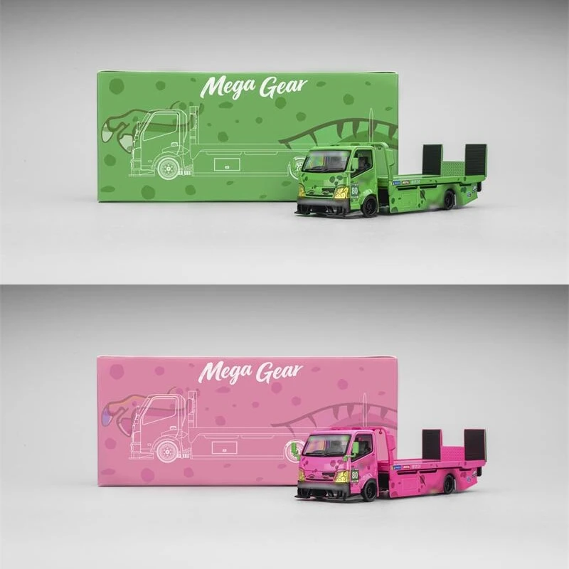 [presale]-megagear-1-64-custom-tow-truck-grren-pink-diecast-model-car