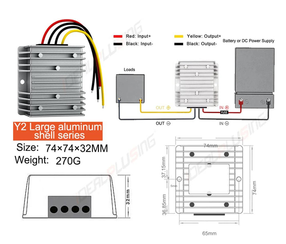 Hot Selling 10v 11v 12.6v 13.8v 14v 15v 12v to 17v Step up Boost Converter 5a 10a 12a 15a 85w 170w 204w 255w Made in China