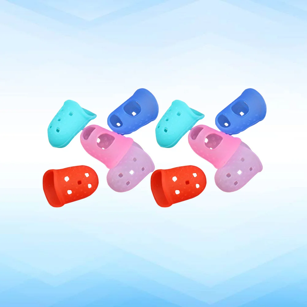 10Pcs Elastic Finger Cots Soft Non-Slip Finger Protectors for Fingertip Protection in Medical Crafting and DIY Projects