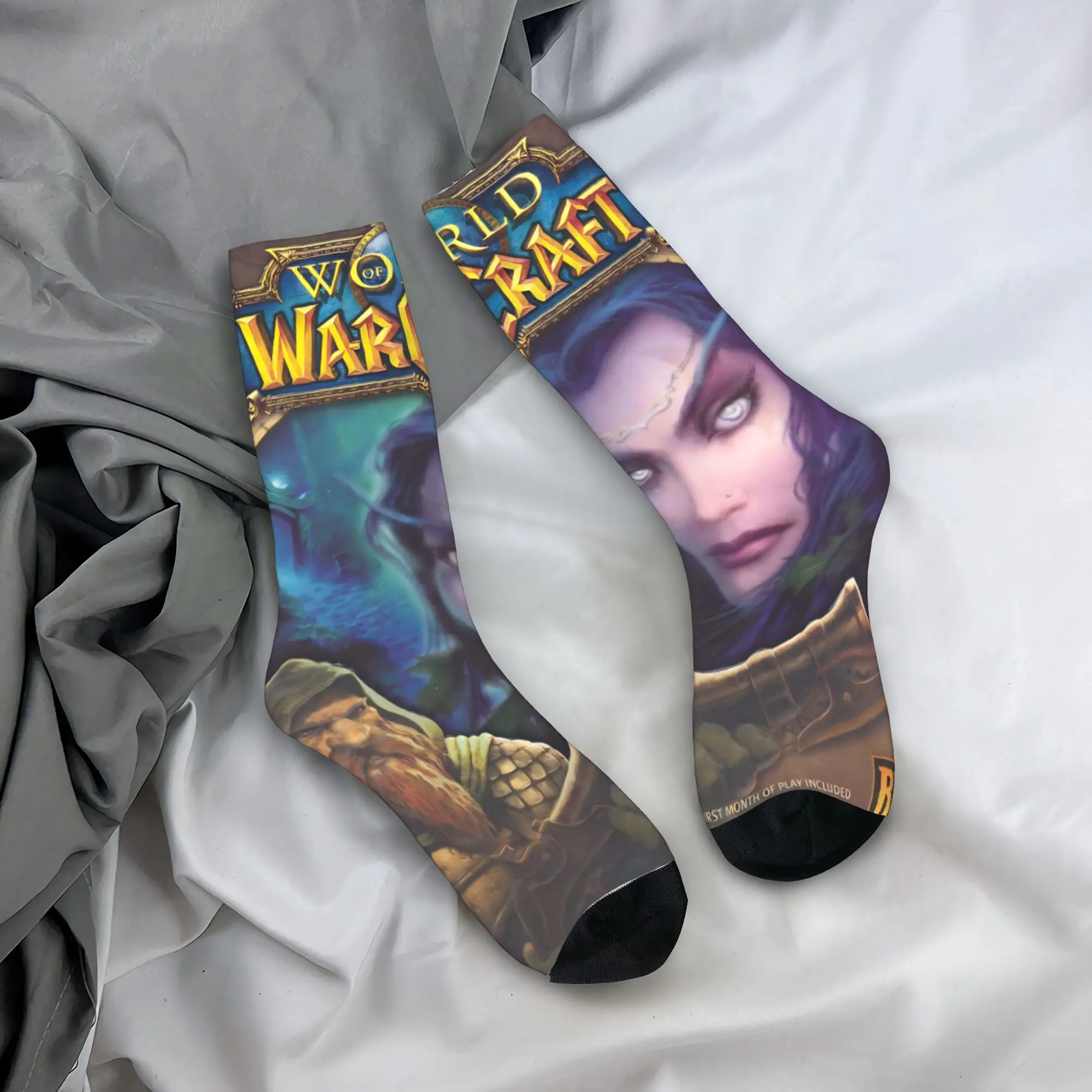 

Женские и мужские носки World of Warcraft, игровые чулки, противоскользящие теплые мягкие носки, осенние носки с элегантным узором для скалолазания