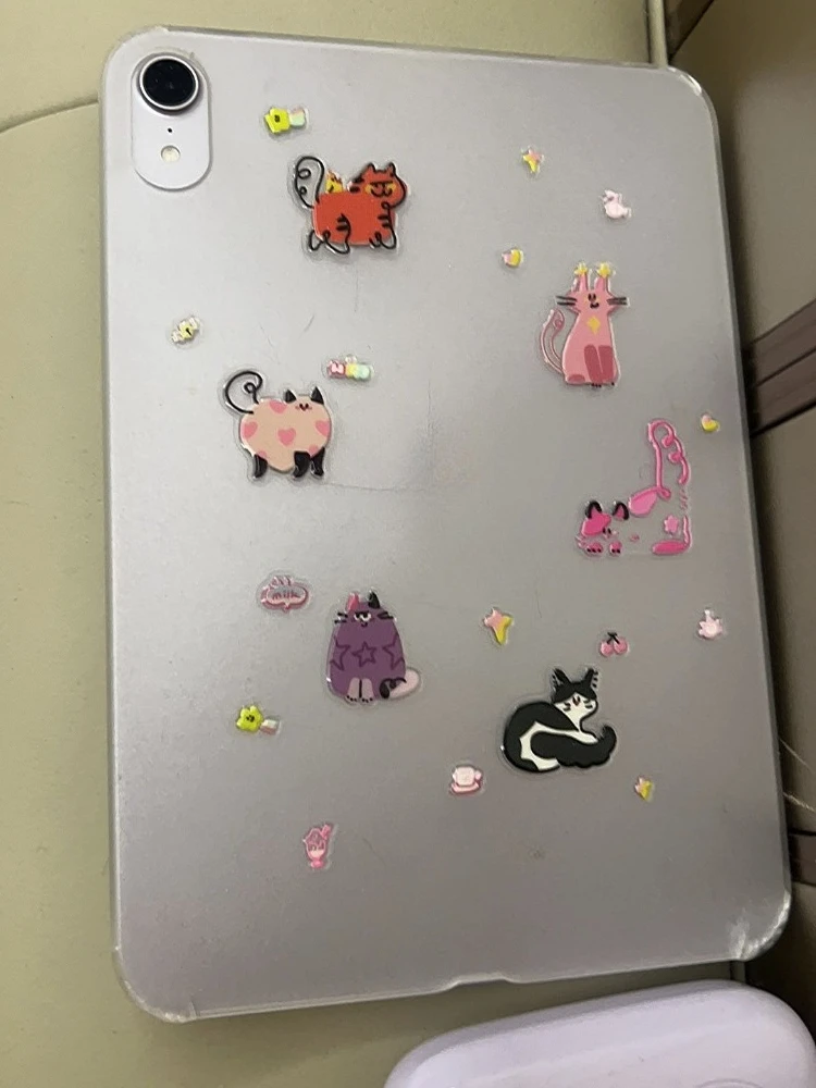 

Корейские стикеры-желе Bubble Cat в стиле INS, милые и стильные DIY-наклейки для телефона, планшета, ежедневника