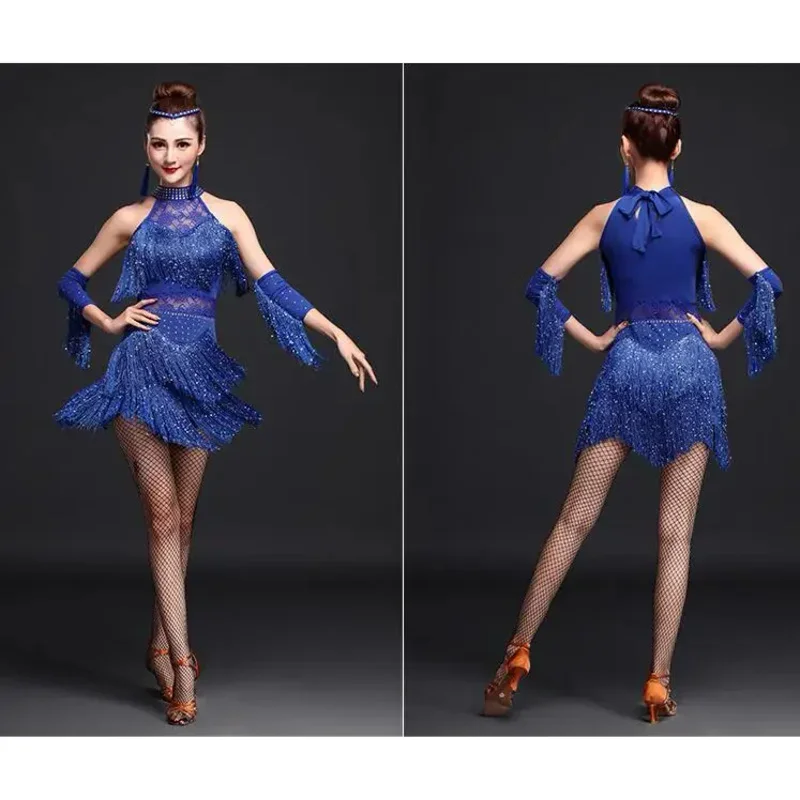 New Latin dance dress women/girls/Lady new sexy fringe salsa/ballroom/tango/dad/rumba/samba/Latin dresses for dancing