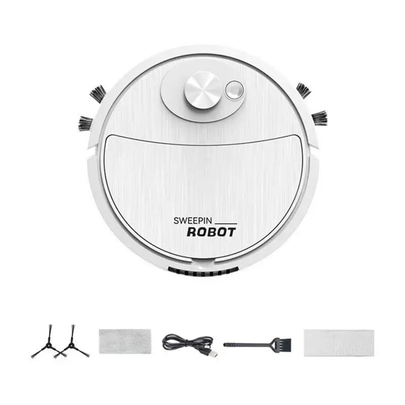 ABVJ-Mini Cleaning Sweeping Robot Automatic Vacuum Robot Ultra Thin Silent Cleaning Hard Floor Cleaning Machine Easy Install ,Wh