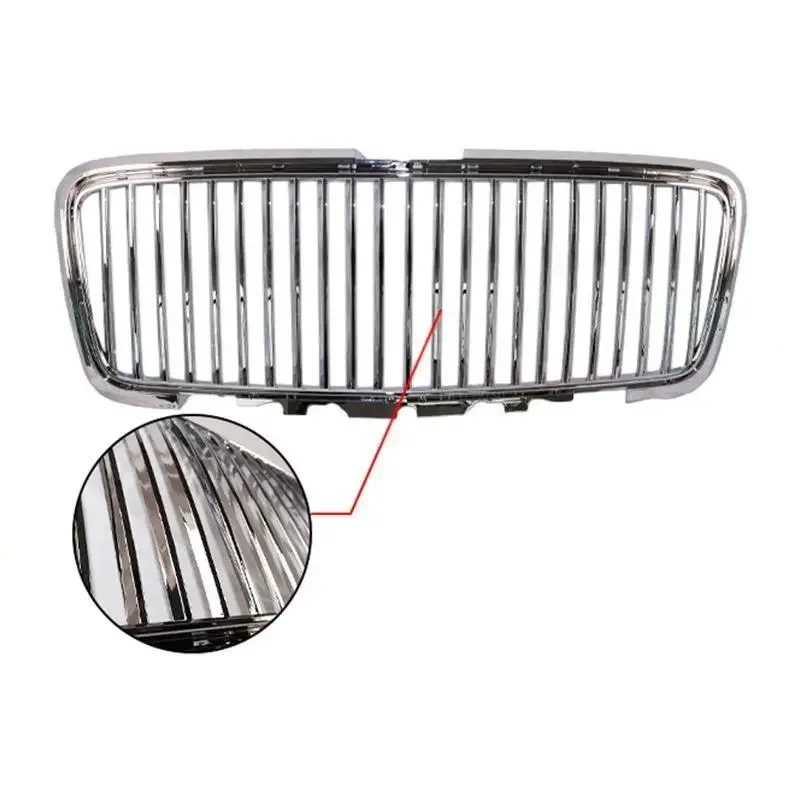 For Flying Spur Vertical Mesh Front Grille Aluminum Alloy Chrome Finish Easy Installation Custom Design