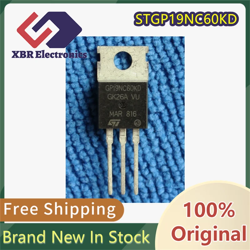 

(10/50 piece) STGP19NC60KD GP19NC60KD STGP19NC60 TO-220 20A 600V Brand New Genuine Original Product Free Shipping