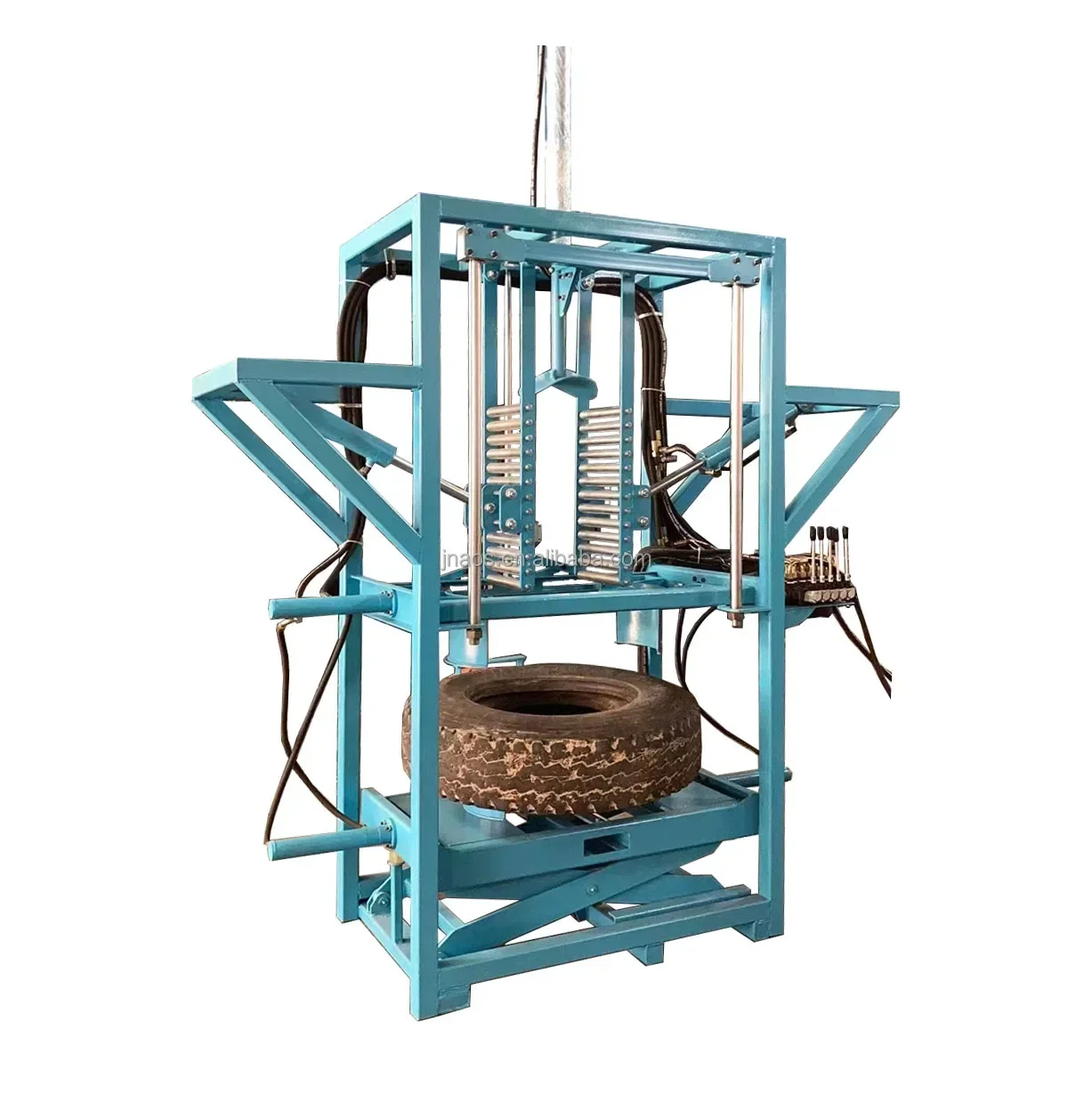 Transporte maciço hidráulico do pneu, conexão dobro-tripla