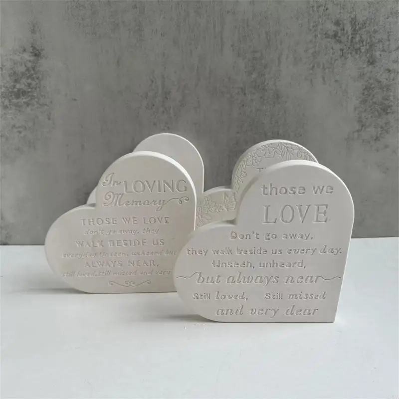 

G99A 4pcs Reusable Silicone Mold Jewelry Ornament for Cakes with English Letter Heart