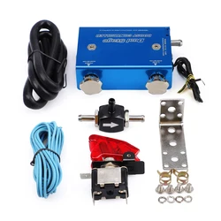 Blue Dual Stage Electronic Turbo/Turbocharger Psi Boost Controller Kit/w Switch