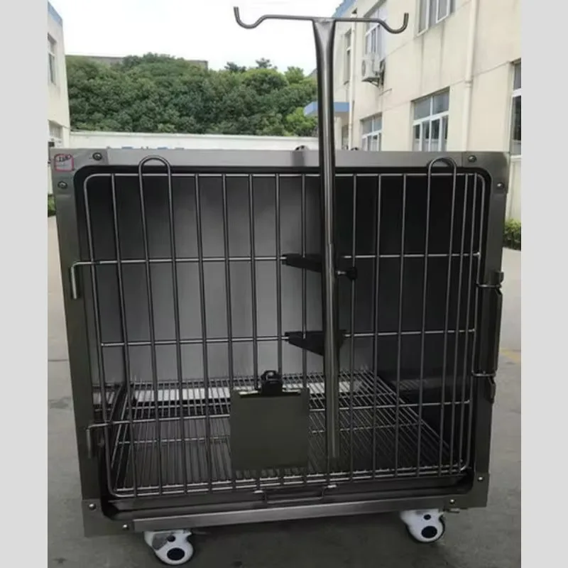 

Luxury Dog Carrier Solid Pattern Stainless Steel Pet Cage with Breathable Feature Packed in Box