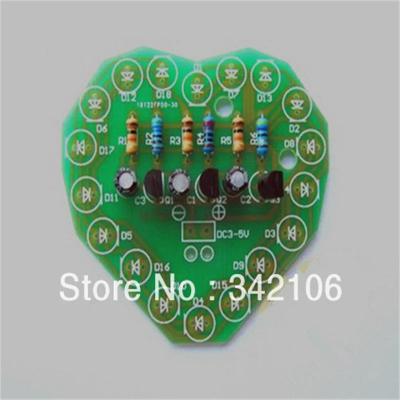 Electronic Suite Produção, ciclo luzes Kit, LED Flash, 2pcs