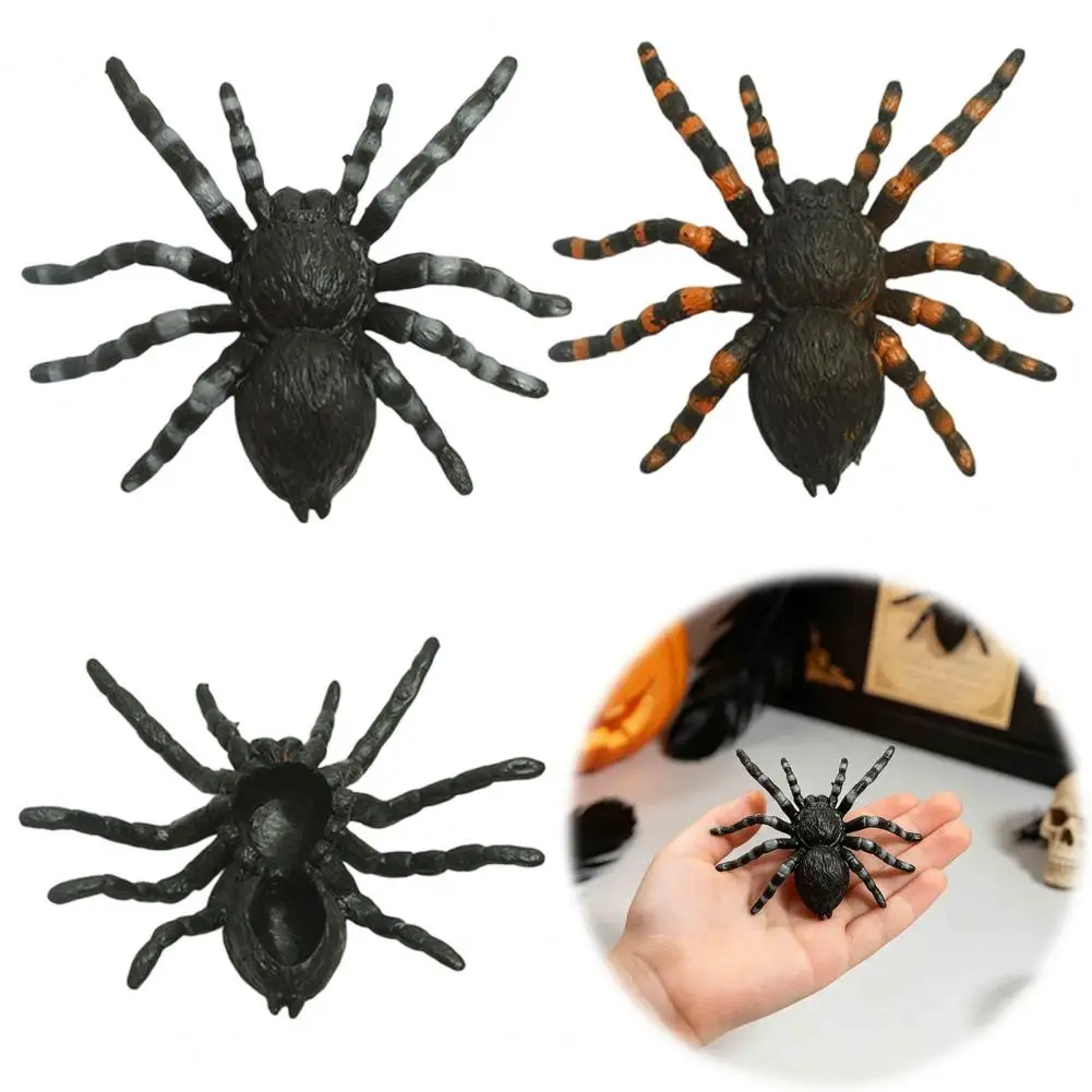 Realistic Spider Toy Plastic Figurines Realistic Spider Figurine Tarantula Model Plastic Replica for Halloween Pranks