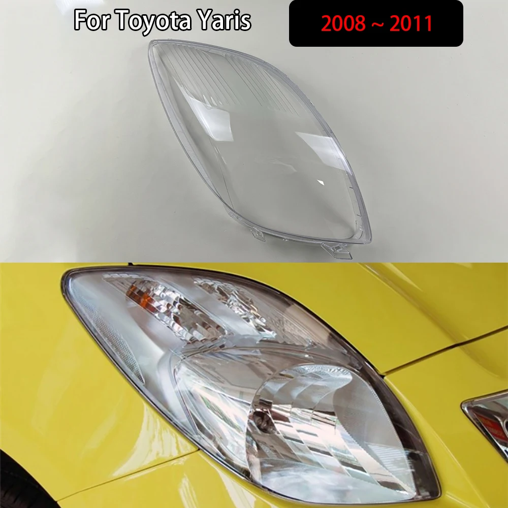 For Toyota Yaris 2008 2009 2010 2011 Headlight Shade Transparent Lampshade Headlamp Cover Lamp Shell Headlights Lens