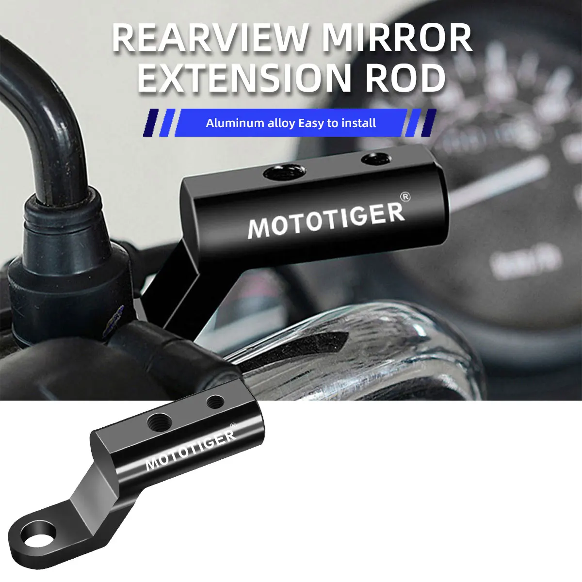 AliExpress NONE 1PCS Universal Motorcycle Rearview Mirror Extension Bracket High Quality Riser Expander Adapter Holder Motorbike Bicycle Accesso