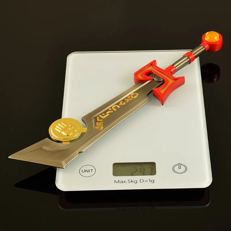 New 30cm World of Warcraft Corrupted Ashbringer Magni Bronzebeard Tirion Fordring Metal Desktop Model Collection for Gifts Toys