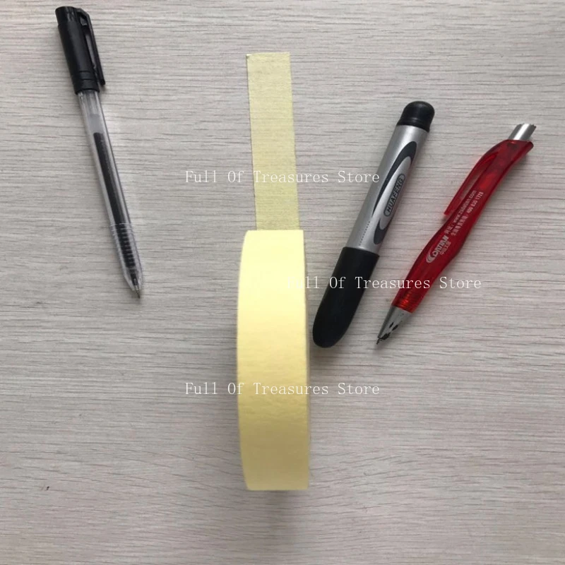 High stickiness yellow masking paper tape 50 meters color separation  car painting beautiful seam real stone paint decoration