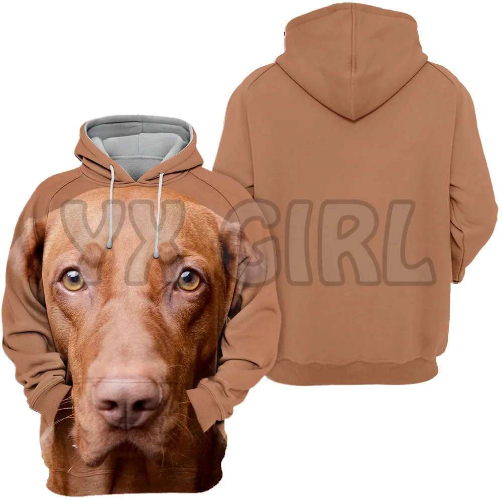 Weimaraner-Sudadera con capucha y estampado 3D de animales para hombre y mujer, suéter Unisex con estampado 3D de animales y perros, chándal