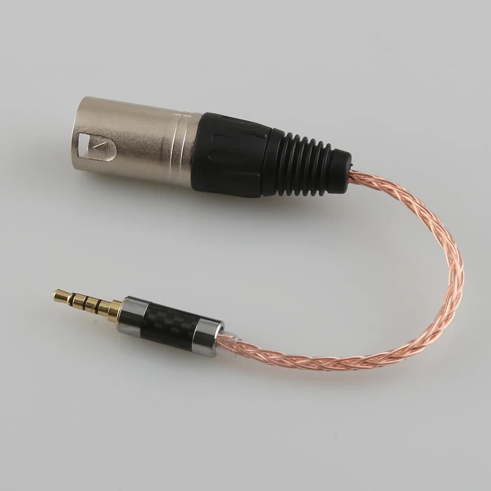 TRRS 밸런스드 수-4 핀 XLR 밸런스드 암 7N OCC 구리 실버 도금 어댑터 케이블, 3.5mm