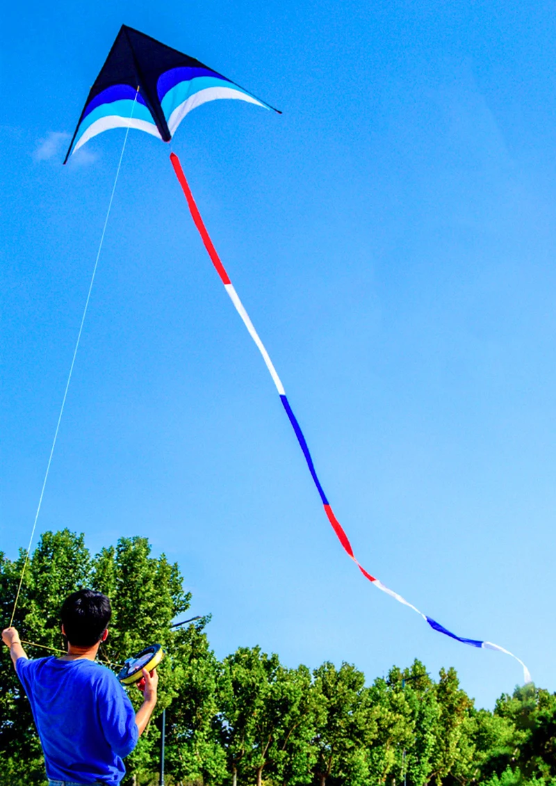 Kites Delta de 6m con colas, juguetes voladores para niños, tela de nailon ripstop, pipa profesional weifang, fábrica de pipas, pipa de pesca