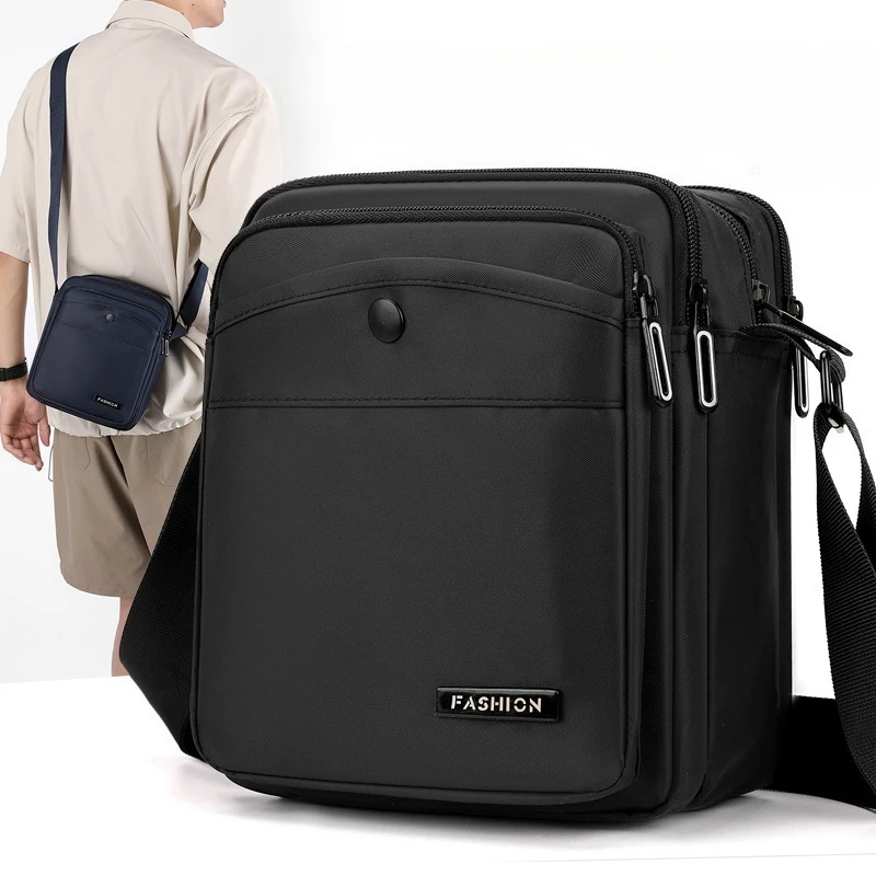 

New Simple and Large-capacity Men's Crossbody Bag, Outdoor Casual Single-shoulder Bag, Multi-layer Waterproof Small Crossbodybag