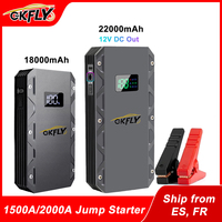 GKFLY Car Jump Starter 22000mAh Portable Power Bank 2000A/1500A Starting Device Car Booster Battery For Petorl Diesel Car