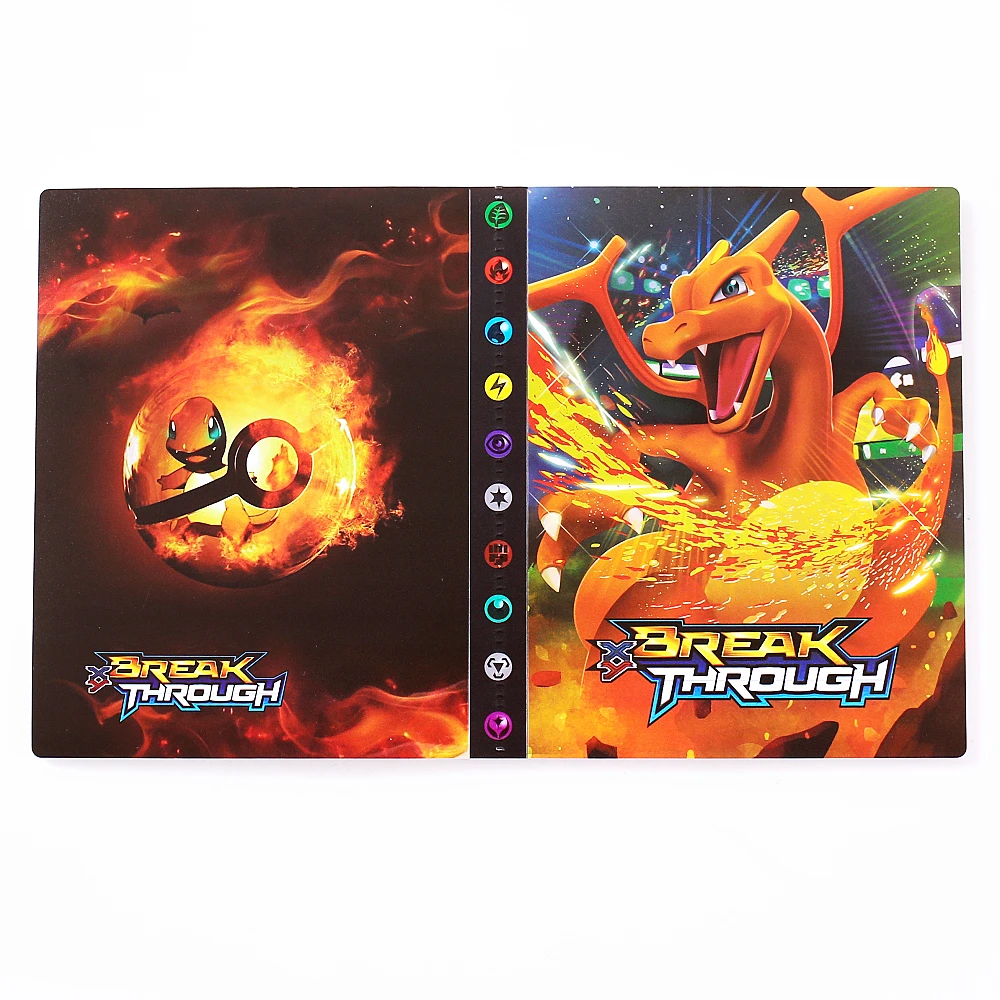 240-teiliges Pokémon-Kartenalbum, Charizard-Ordner, Sammelmappe, Display-Halter, Aufbewahrungsalbum, Geschenkbuch, Spielkartensammlung, Kartenhüllen, Schutzhüllen