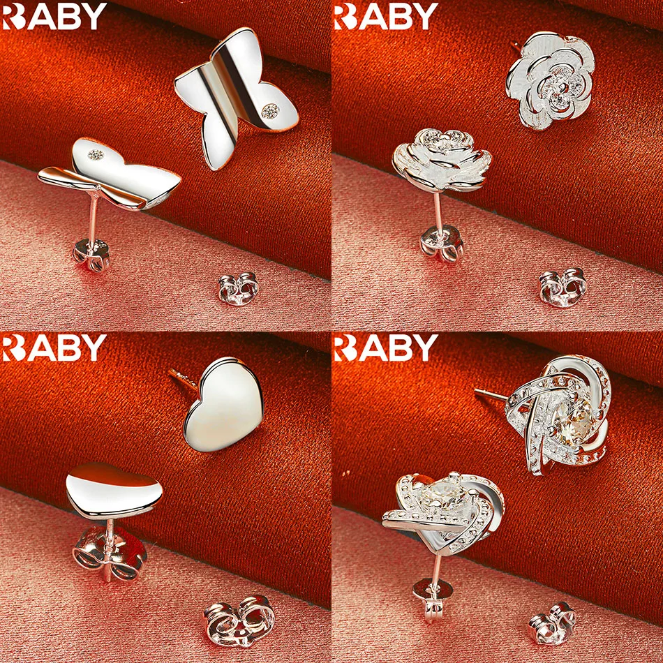 

URBABY серьги из стерлингового серебра 925 пробы, серьги-гвоздики для женщин, подарок на годовщину, популярные дикие модные романтические украшения