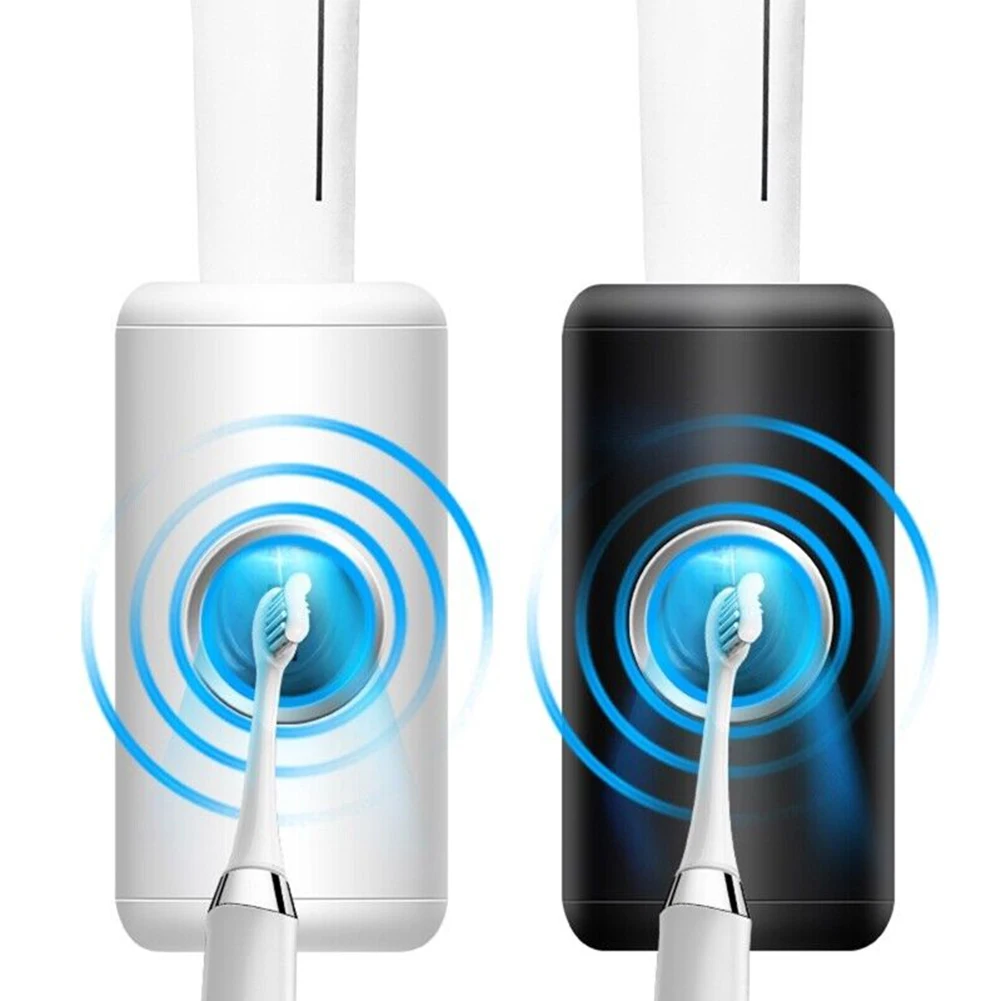 Dispensador eléctrico de pasta de dientes, exprimidor automático de pasta de dientes, inducción infrarroja, soporte para cepillo de dientes montado en la pared para baño y inodoro