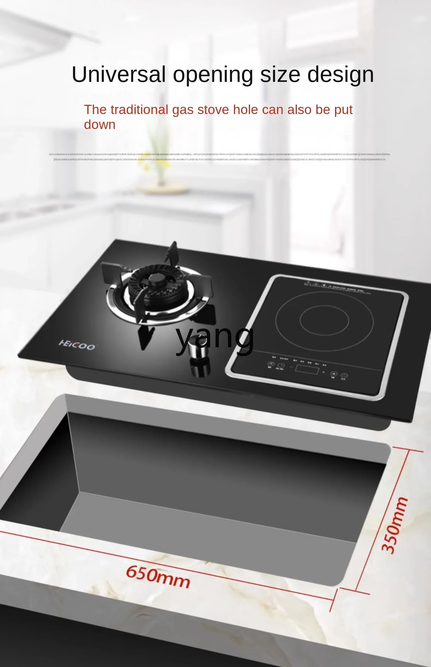 L'm'm for Electric Cooktop as Well as Gas Stove Stove Gas Stove Embedded One Gas One Induction Cooker