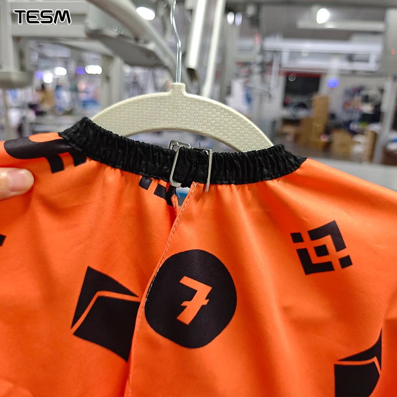 Peleryna fryzjerska z nadrukiem 3D TESM, fartuch do salonu fryzjerskiego, szal do farbowania włosów, prezent na Halloween i Boże Narodzenie