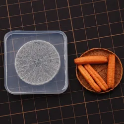 Mini Rattan Plate Silicone Mold Ultra-light Clay Doll Fruit Plate Diy Dollhouse Food Toy Plate Handmade Decoration Material
