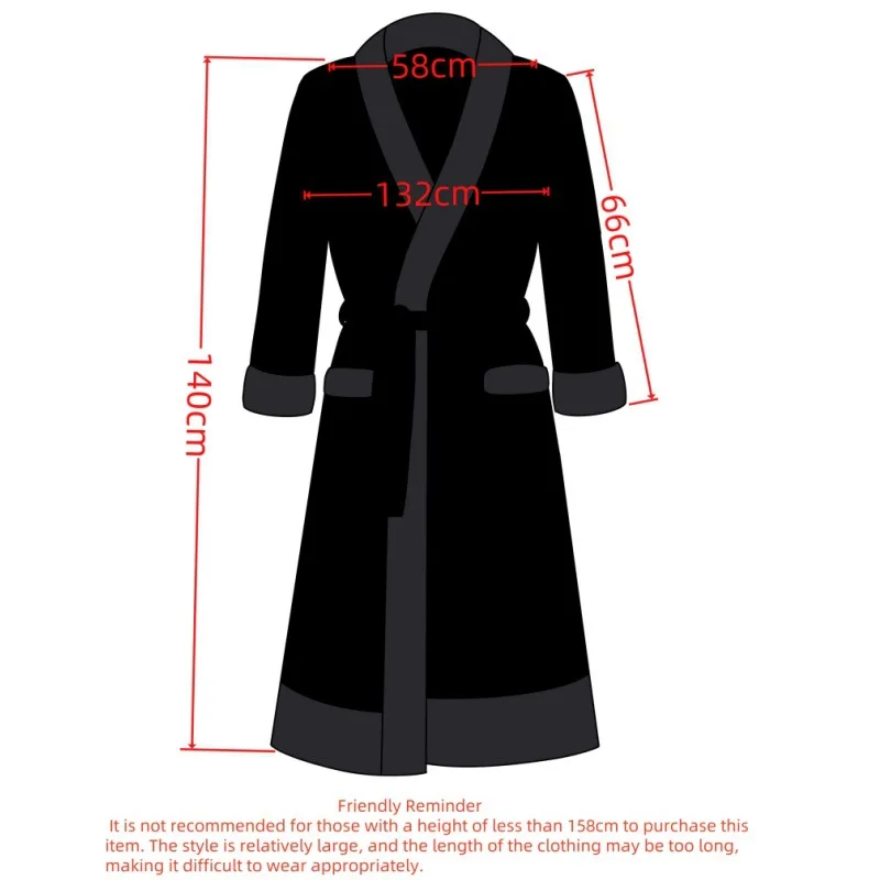 Big Size Thicken Flannel Couple Long Robe Kimono Gown Sleepwear Winter New Nightwear Bathrobe Loose Coral Fleece Homewear Pajama