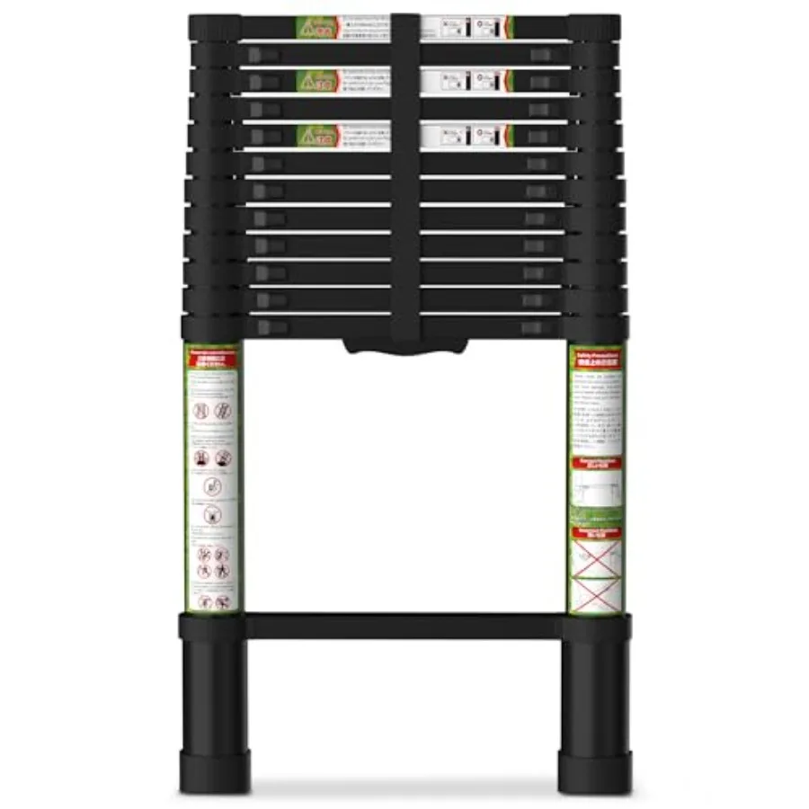 

Телескопическая лестница для чердака автодома, 16,5 футов, алюминиевая, с двойным механизмом блокировки, максимальная нагрузка 150 кг, компактная, складная